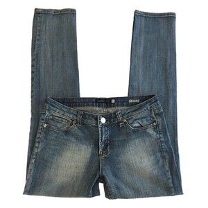 Vigoss Women's Low Rise Skinny Distressed Denim Blue Jeans Style P8006J Size 7